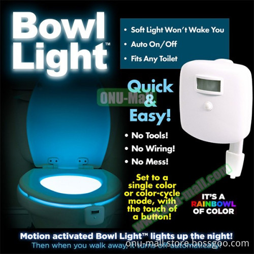 New Design 7 Colors Motion Sensor LED Toilet Bowl Night Light
